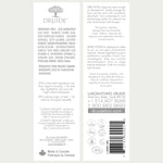 Druide Biolove Organic Nightly Ultra Nourishing Cream packaging label with product ingredients, certifications, usage directions and canadian origin.