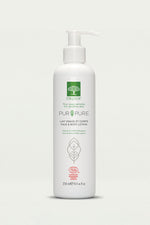 Druide Pur and Pure Organic face and Body Lotion dispenser of 250 ml, 8.4 US fl. oz. shown against a clear background.