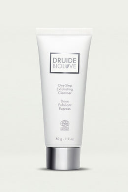 Druide Biolove One Step Organic Exfoliating Cleanser for Sensitive Skin white tube of 50 grams or 1.7 oz.