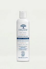 Druide Purity Oily hair Shampoo (250 ml). Ecocert certified organic shampoo for greasy hair shown with a clear background.